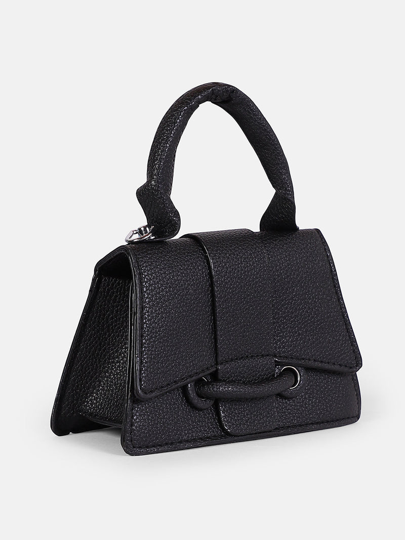 The Mini-Curve Hand Bag - Onyx Black