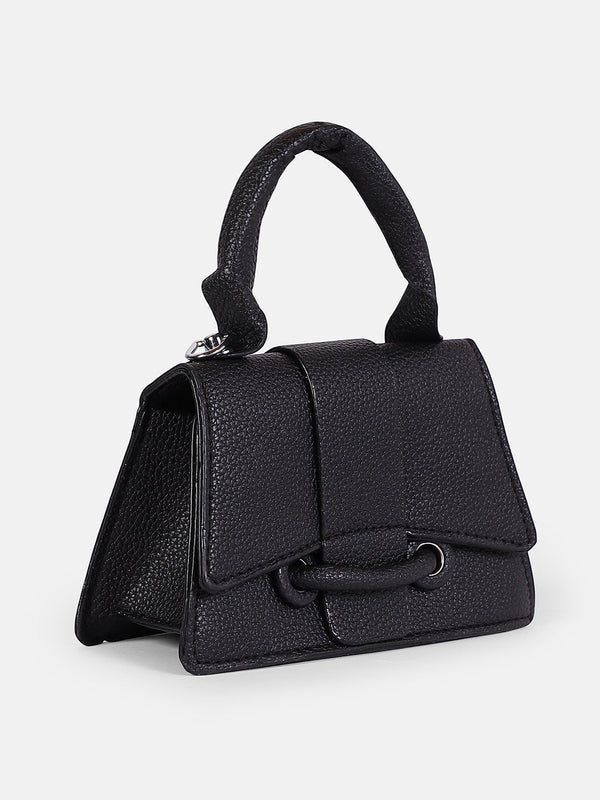 The Mini-Curve Hand Bag - Onyx Black