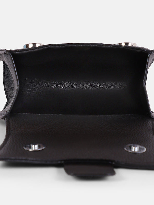 The Mini-Curve Hand Bag - Onyx Black