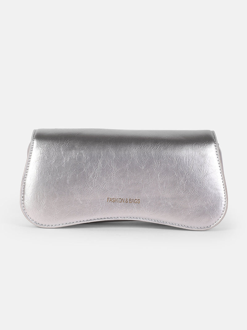 The Gleam Shoulder Bag - Metallic Silver