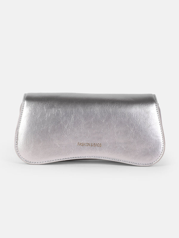 The Gleam Shoulder Bag - Metallic Silver