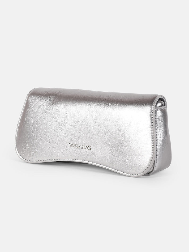 The Gleam Shoulder Bag - Metallic Silver