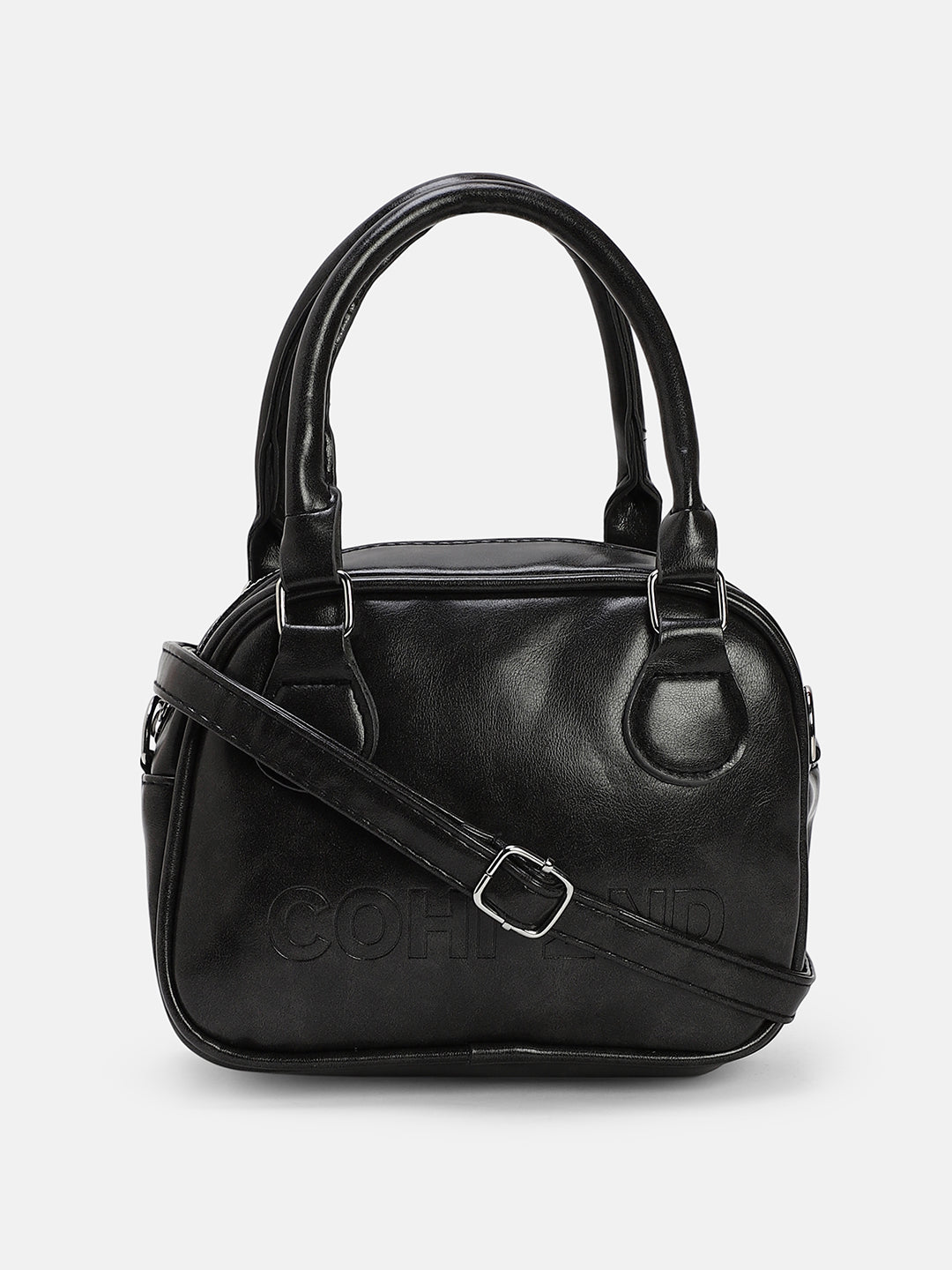 The Square-Bowling Hand Bag - Onyx Black