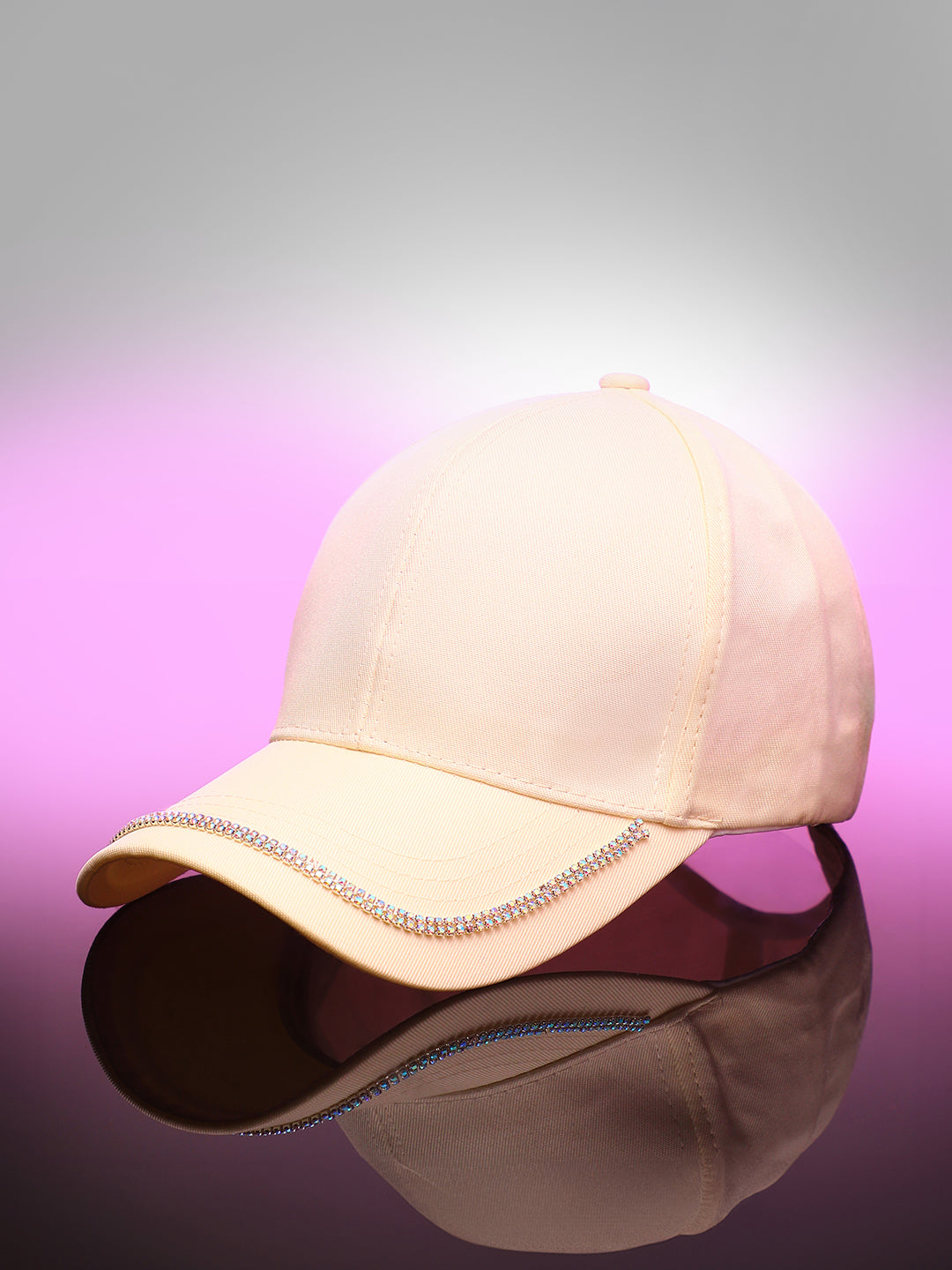 Embellished Lined Baseball Cap