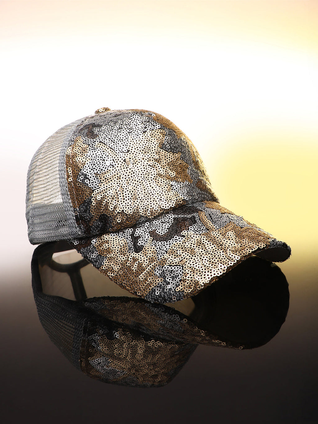 Abstract Sequin Baseball Cap