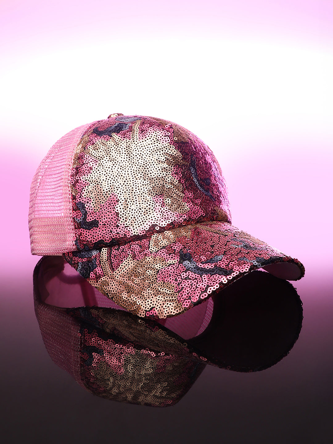 Abstract Sequin Baseball Cap