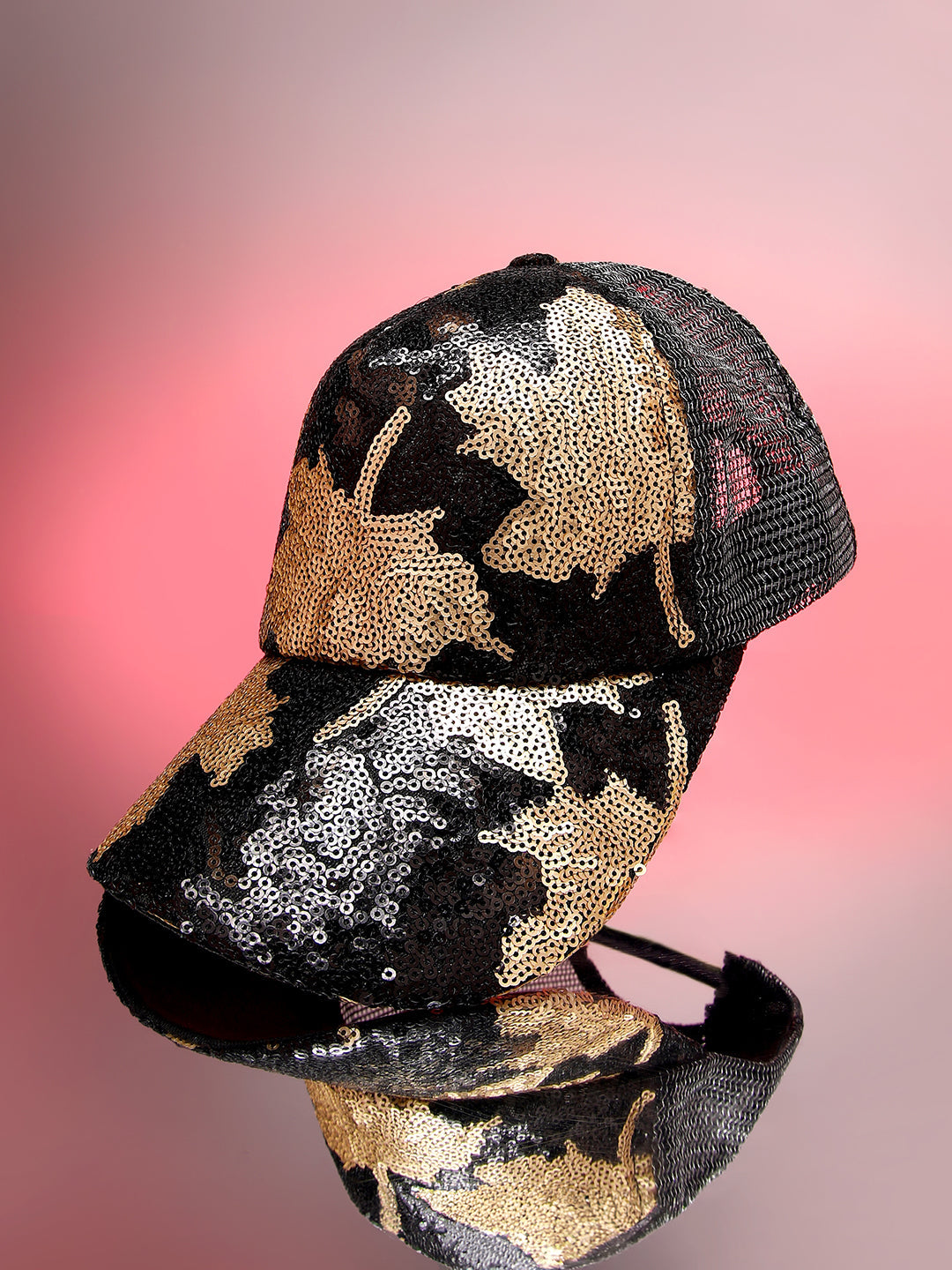 Abstract Sequin Baseball Cap