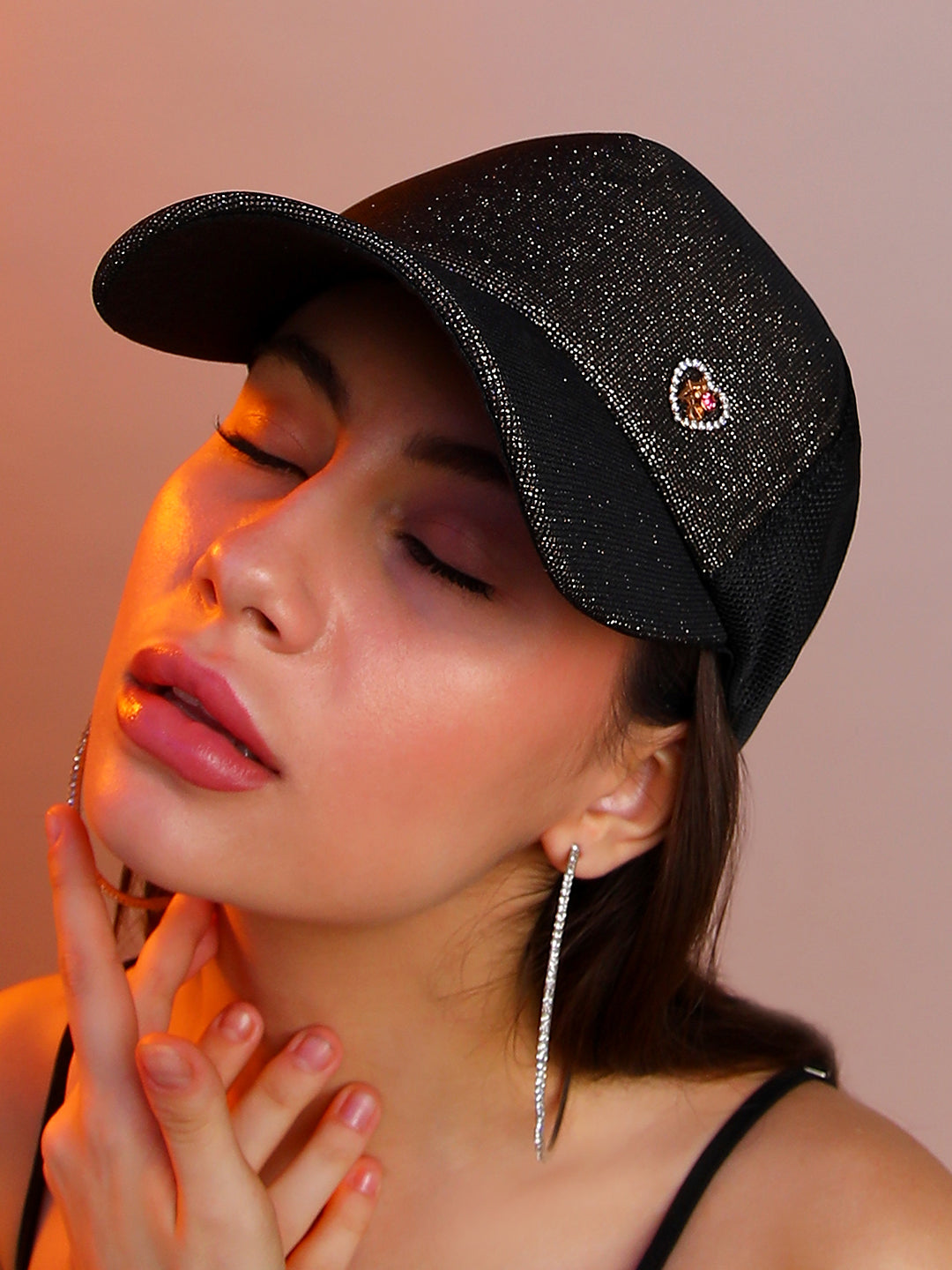 Bling Heart Baseball Cap