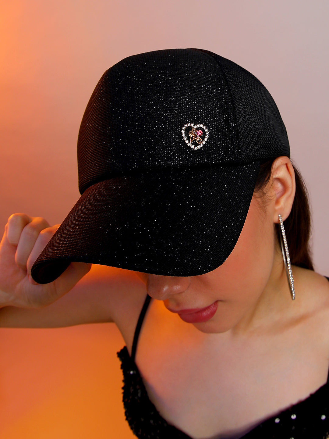Bling Heart Baseball Cap