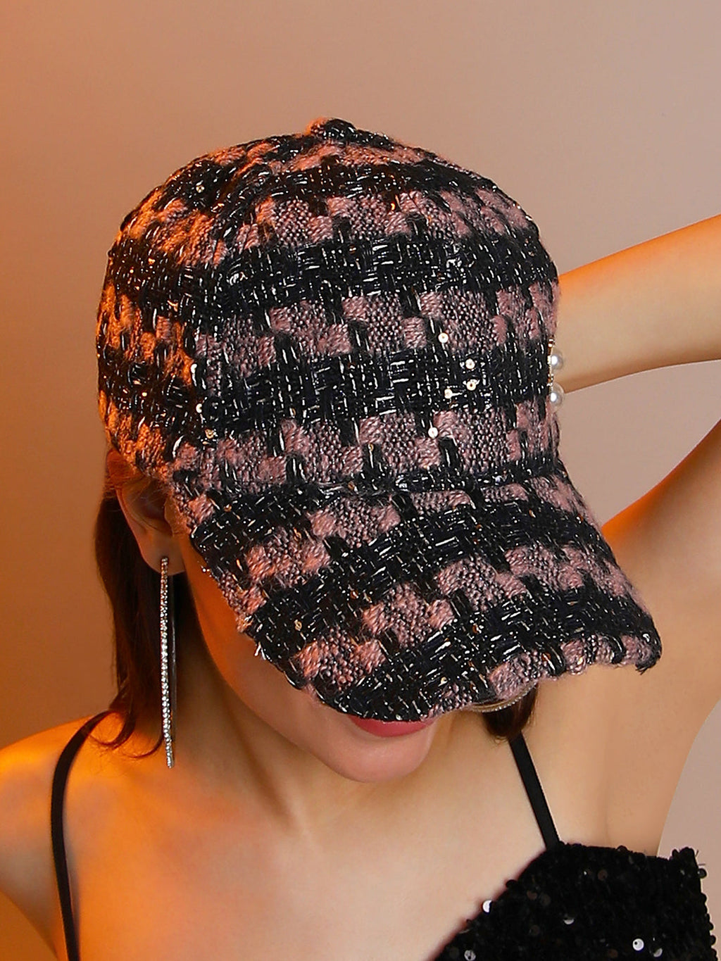 Embellished Weave Baseball Cap