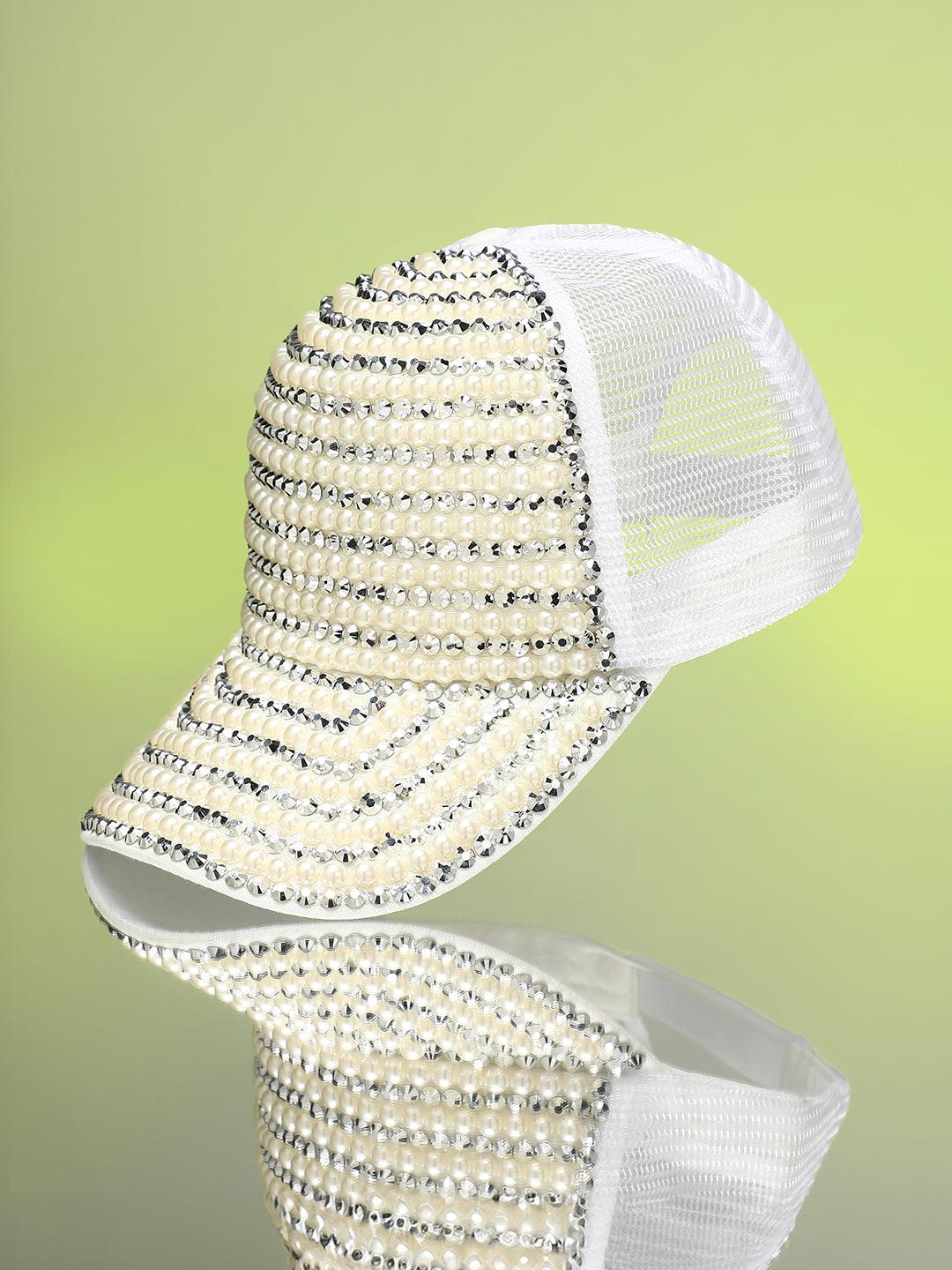 Studded Pearl Baseball Cap