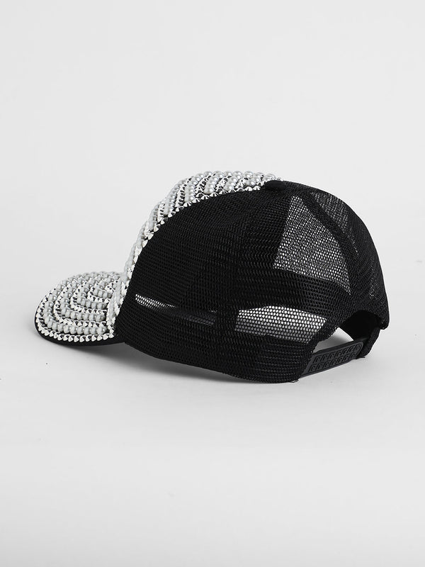 Studded Pearl Baseball Cap