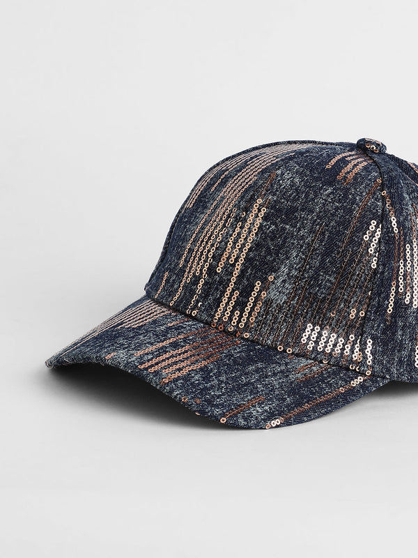 Heathered Sequin Baseball Cap