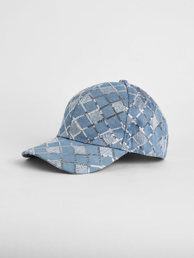 Geometric Sequin Baseball Cap