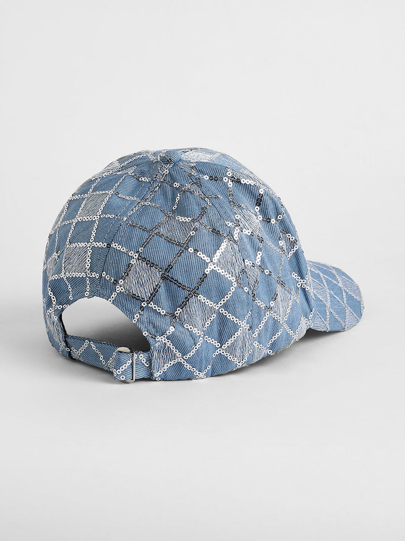 Geometric Sequin Baseball Cap