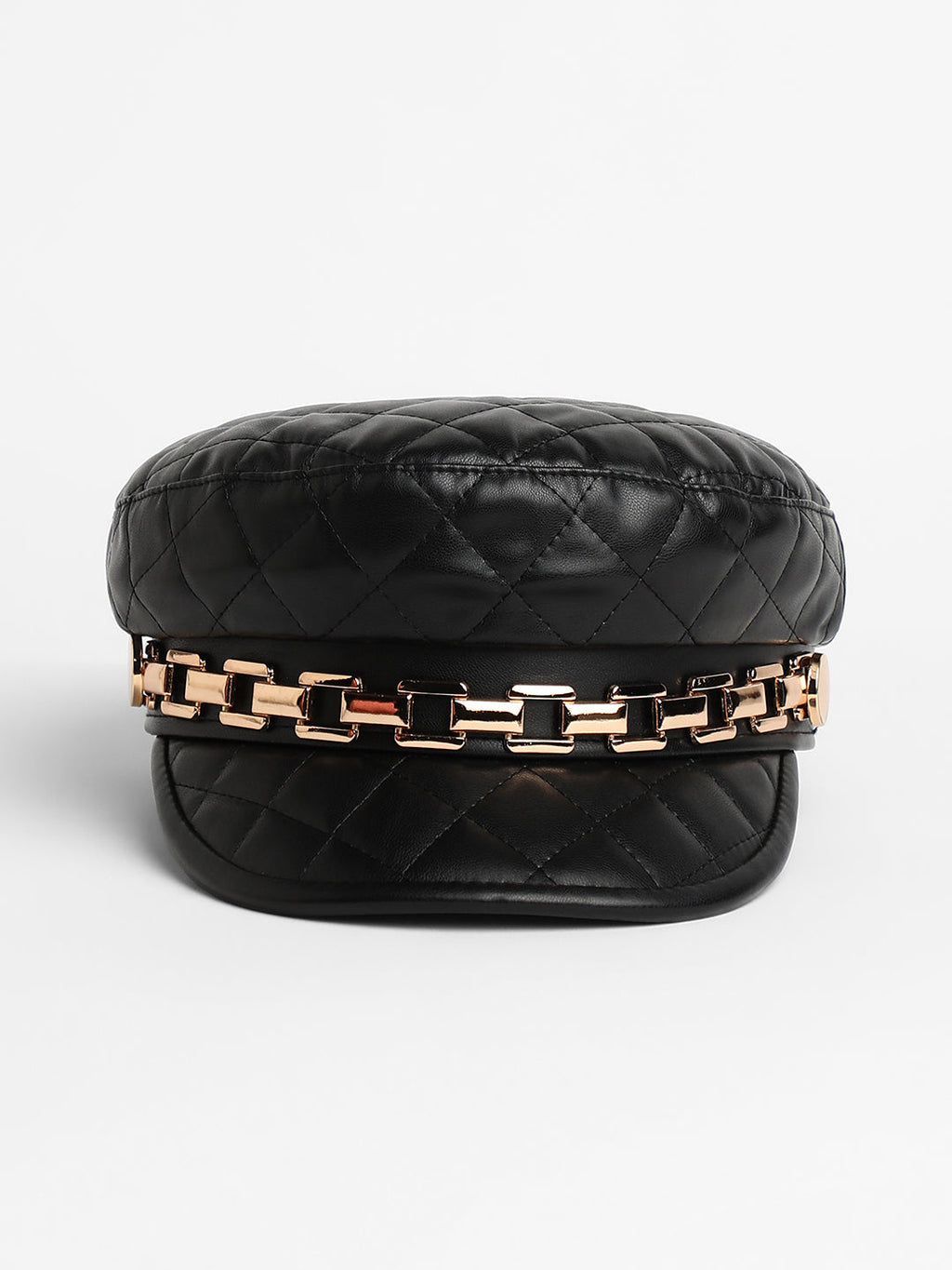 Quilted Breton Cap - Midnight Black