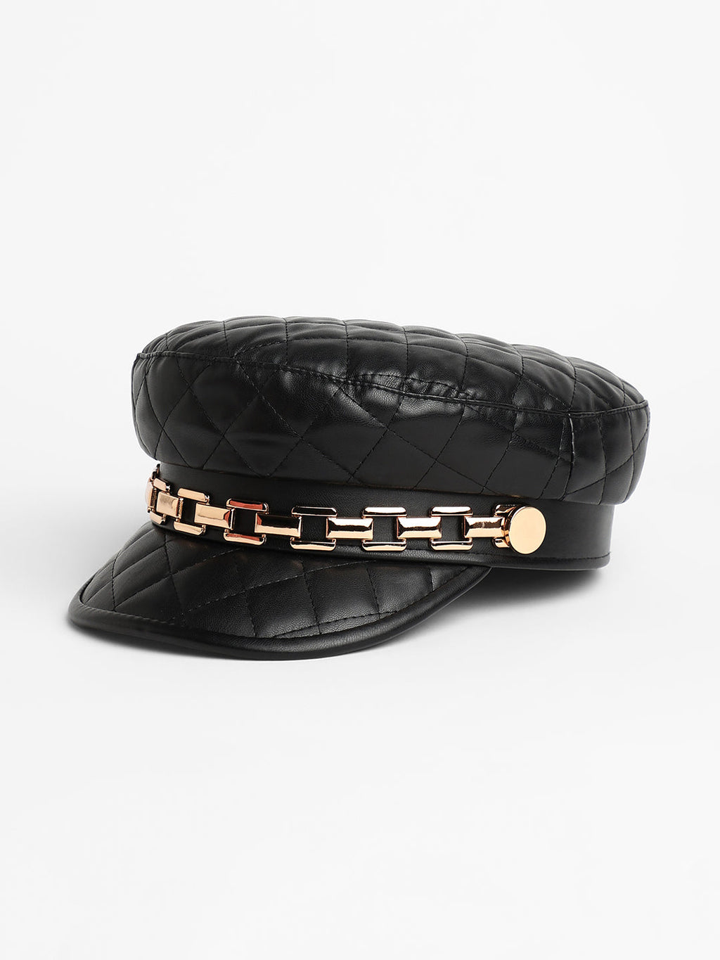 Quilted Breton Cap - Midnight Black