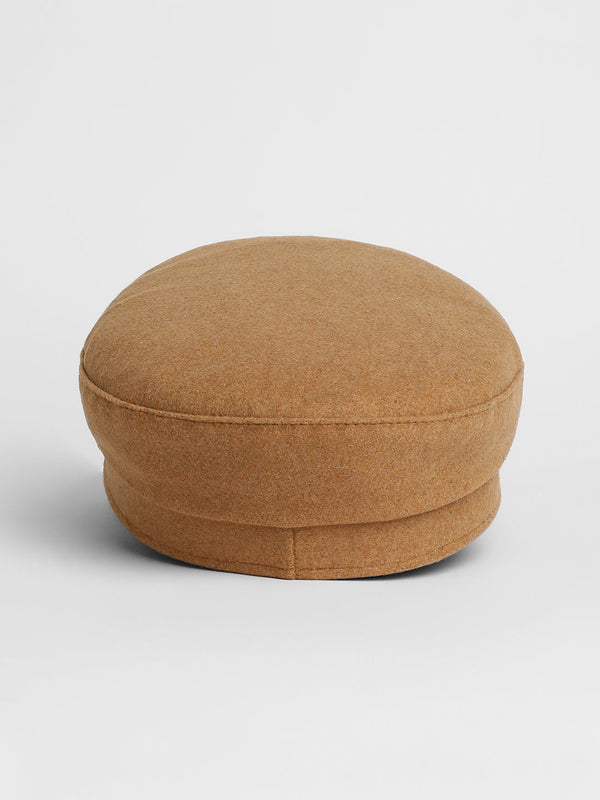 Chain-Lined Breton Cap - Sand Beige