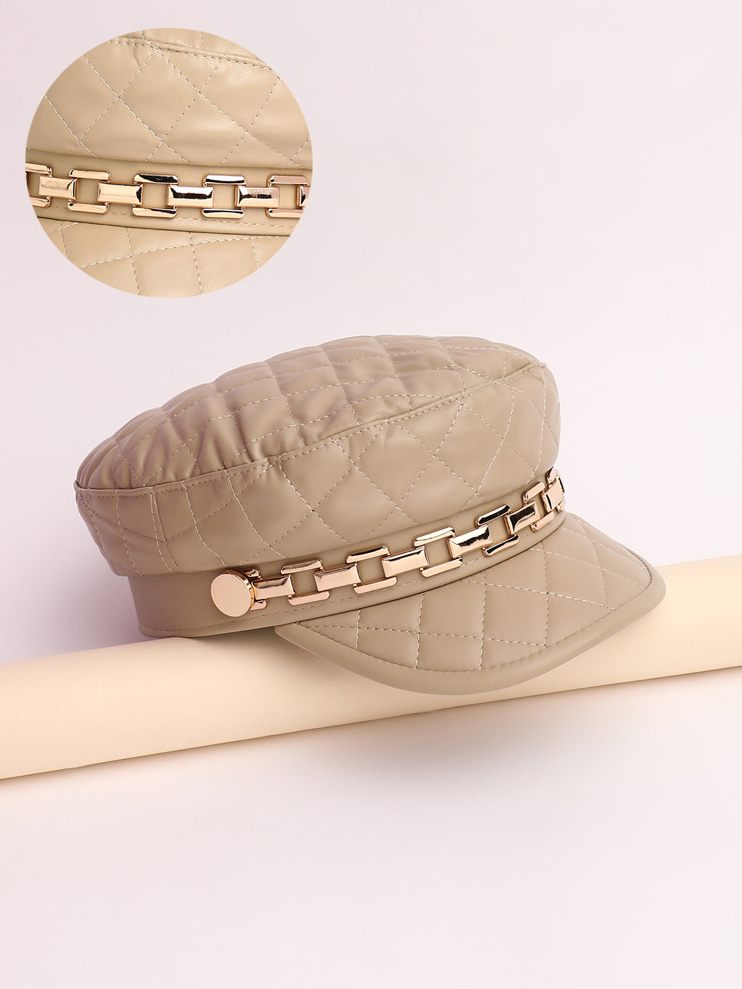 Quilted Breton Cap - Sand Beige