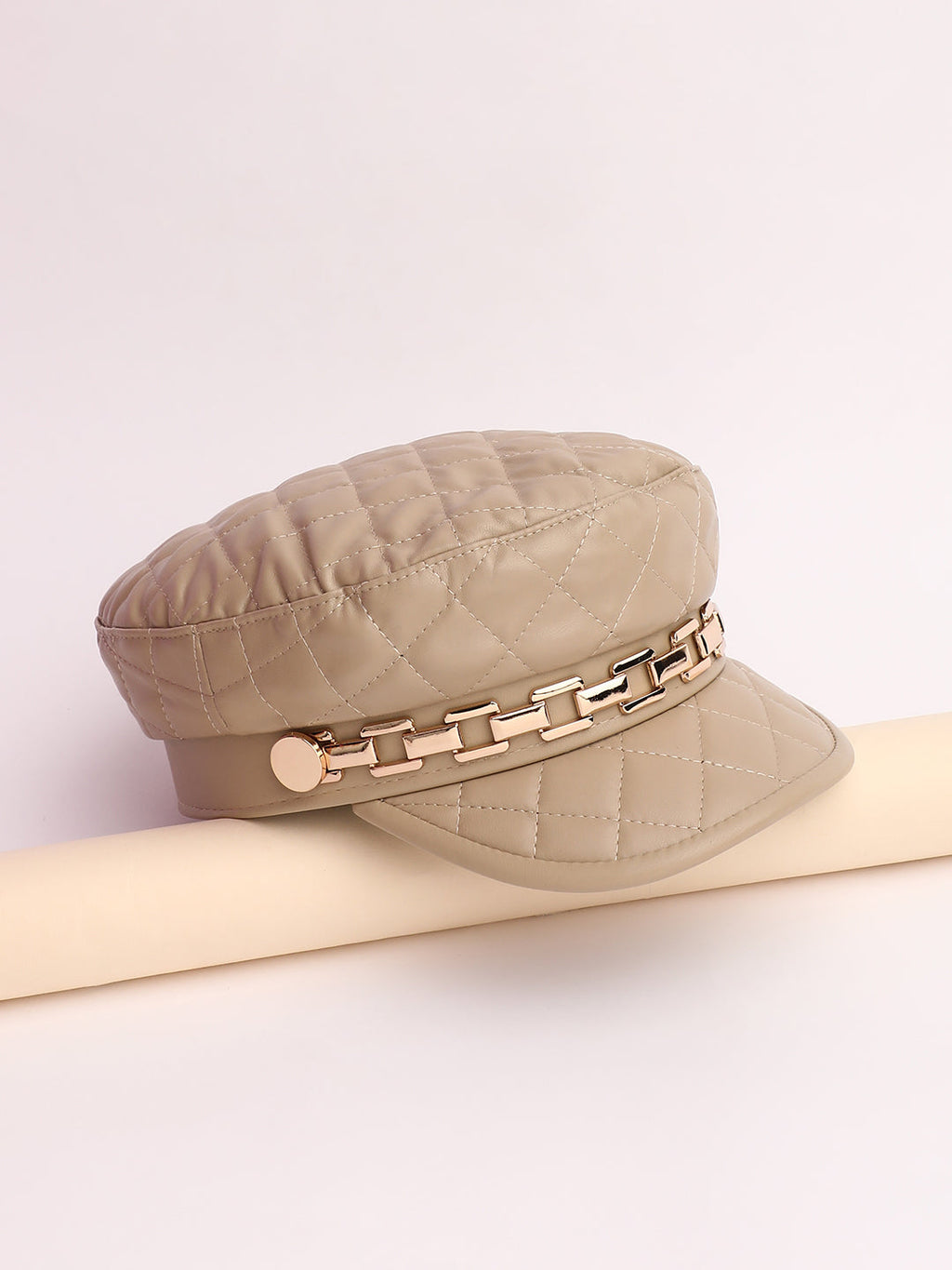 Quilted Breton Cap - Sand Beige