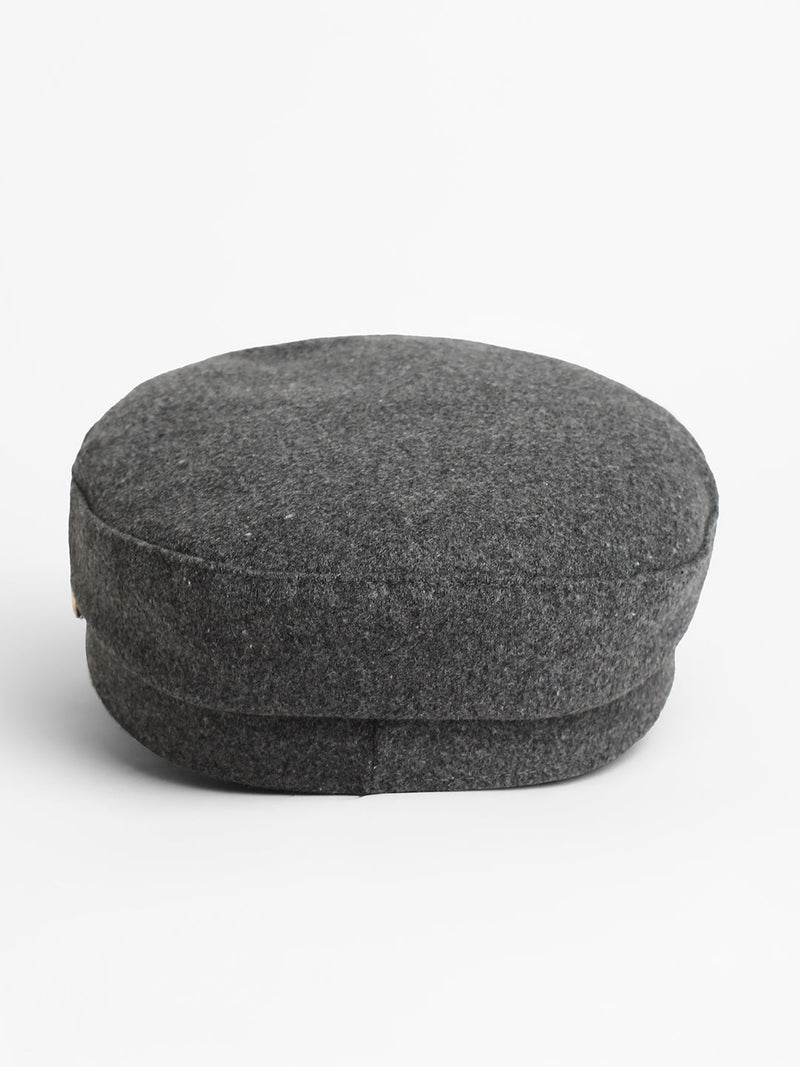 Chain-Lined Breton Cap - Charcoal Grey