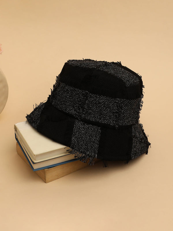 Distressed Bucket Hat - Midnight Black