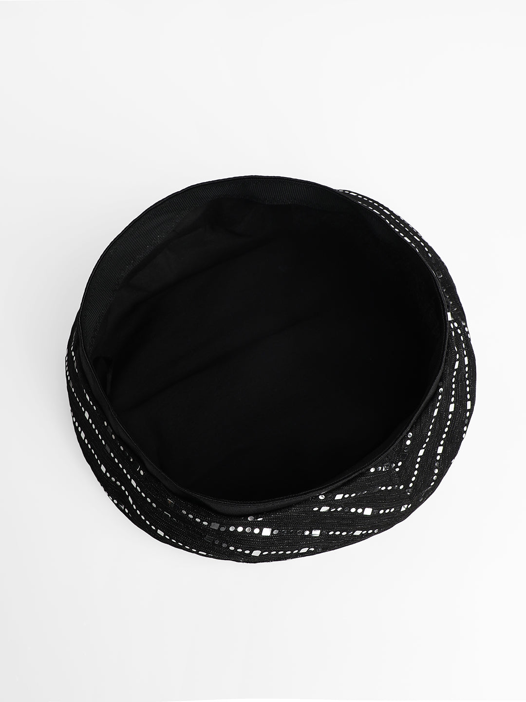 Mirrored Beret Hat - Midnight Black