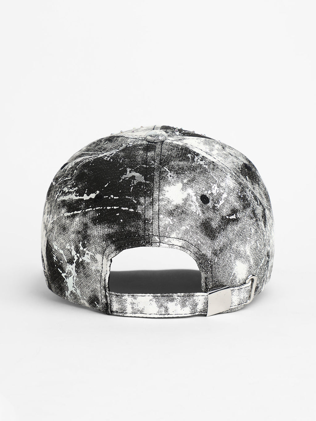 Studded Ombre Basketball Cap - Midnight Black & Ash Grey