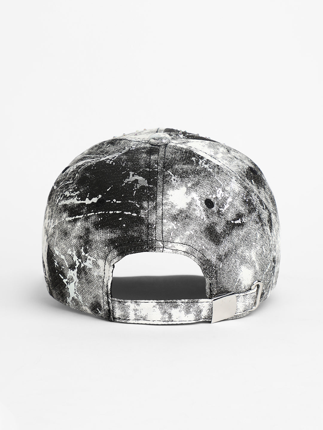 Studded Ombre Basketball Cap - Midnight Black & Ash Grey