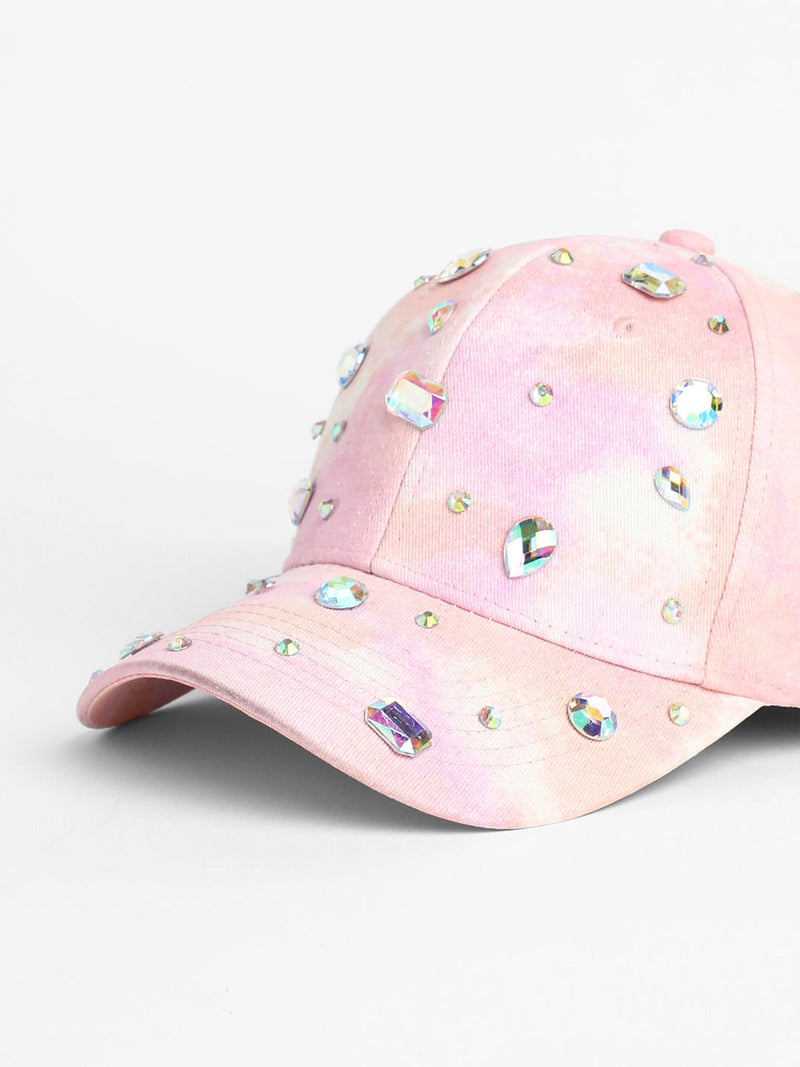 Crystal Ombre Basketball Cap - Pastel Pink