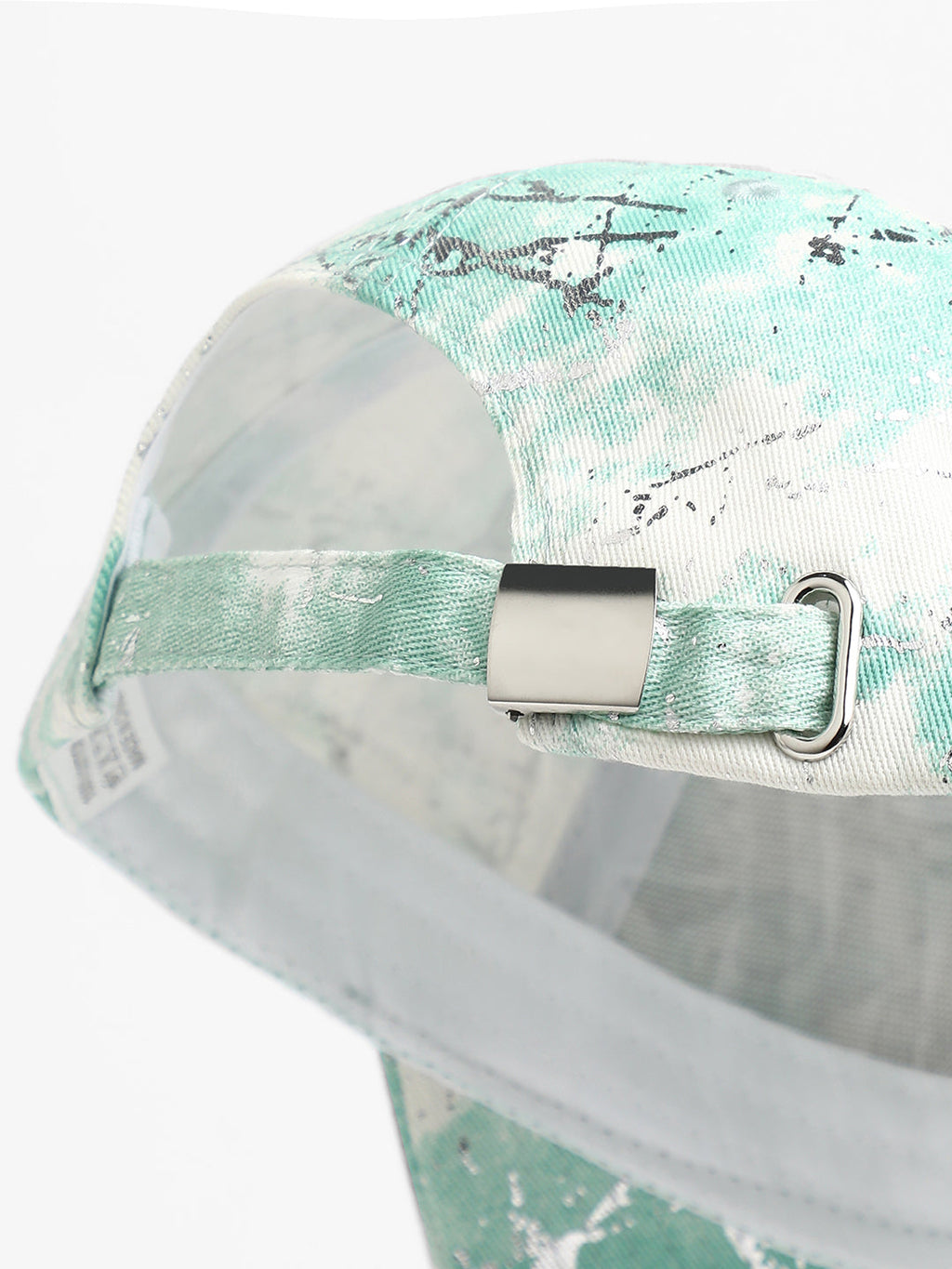 Studded Ombre Basketball Cap - Mint Green & Ivory White