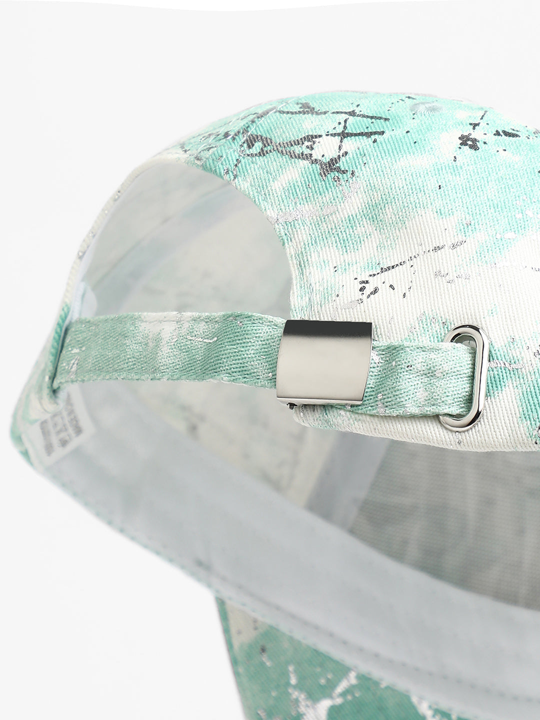 Studded Ombre Basketball Cap - Mint Green & Ivory White