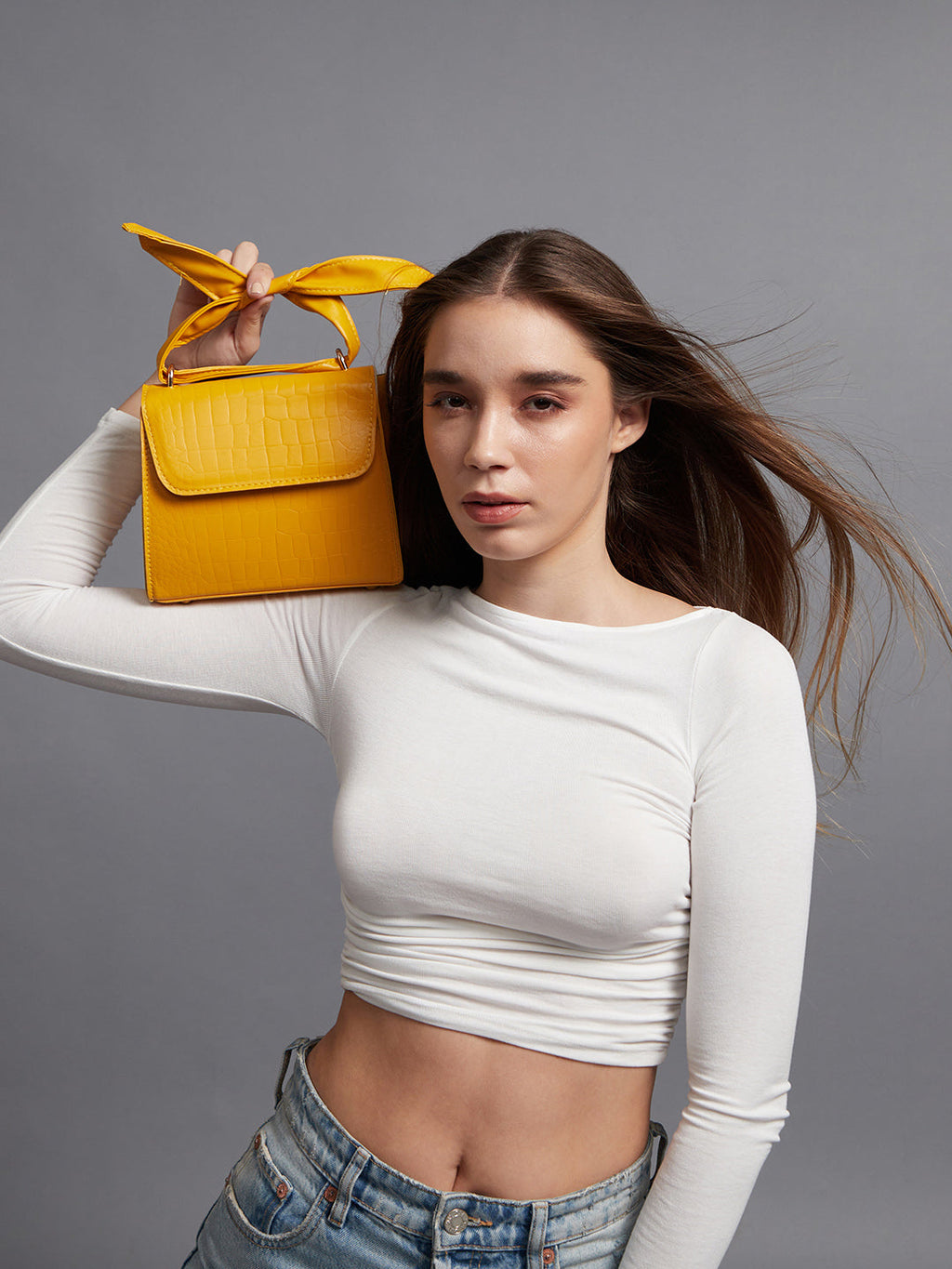 Fiorella Yellow Cross Body Bag