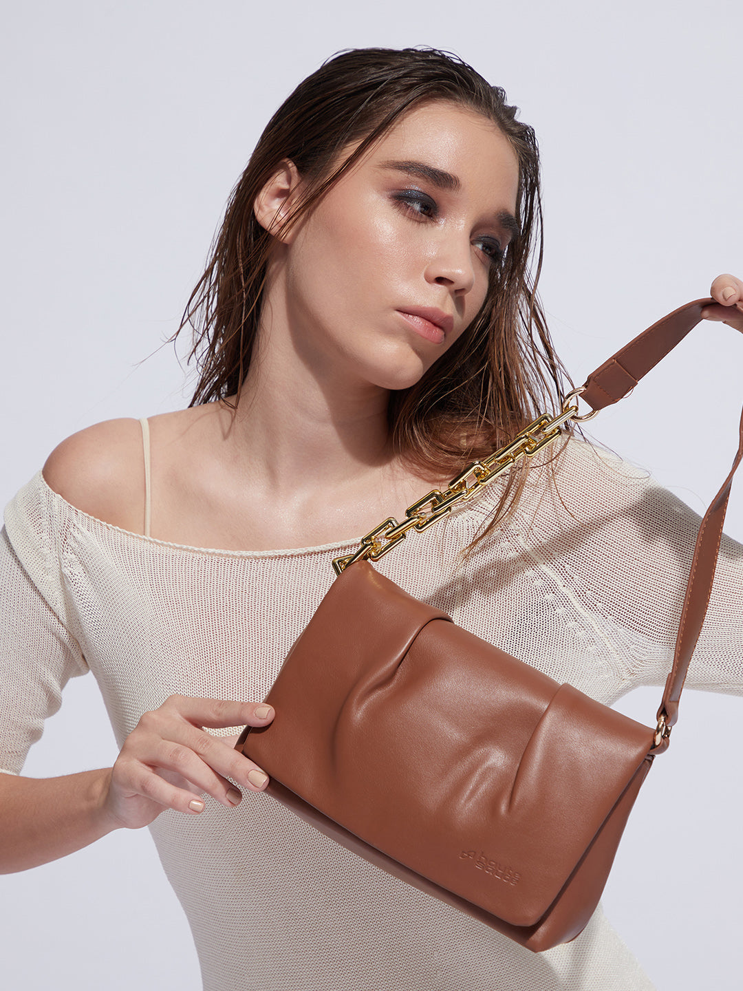 Cocoa Brown Cross Body Bag