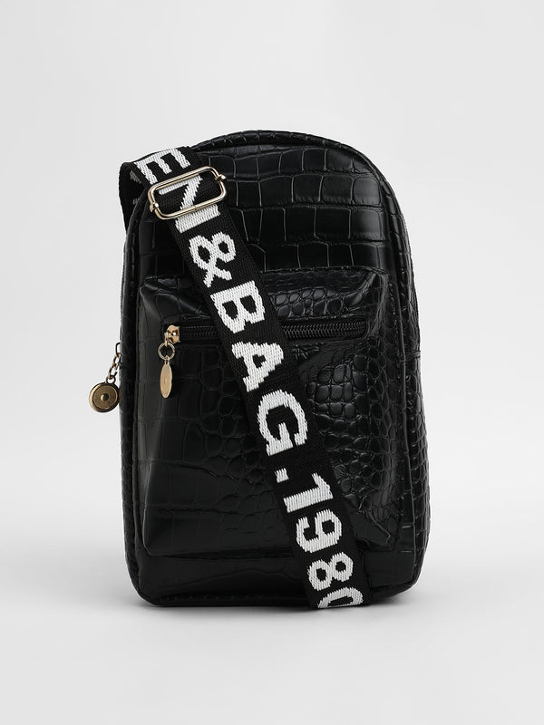 The Commute Crossbody Sling Bag - Obsidian Black