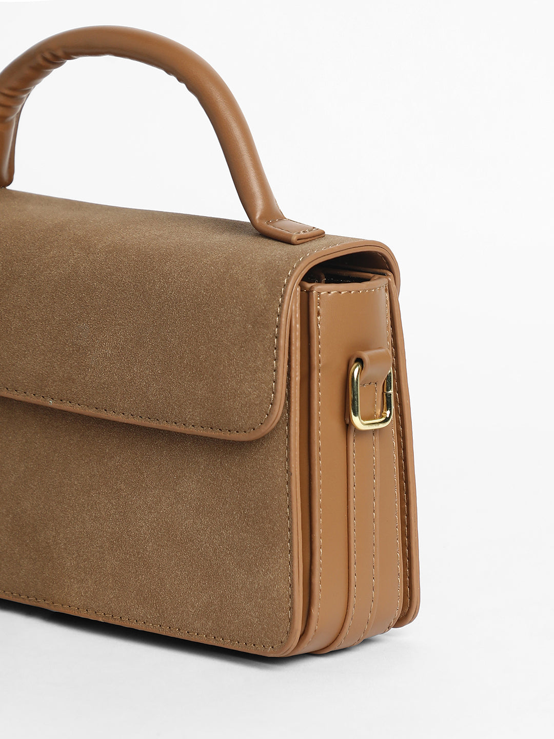 Haute Sauce Suede Oversized Bowling Handheld Bag