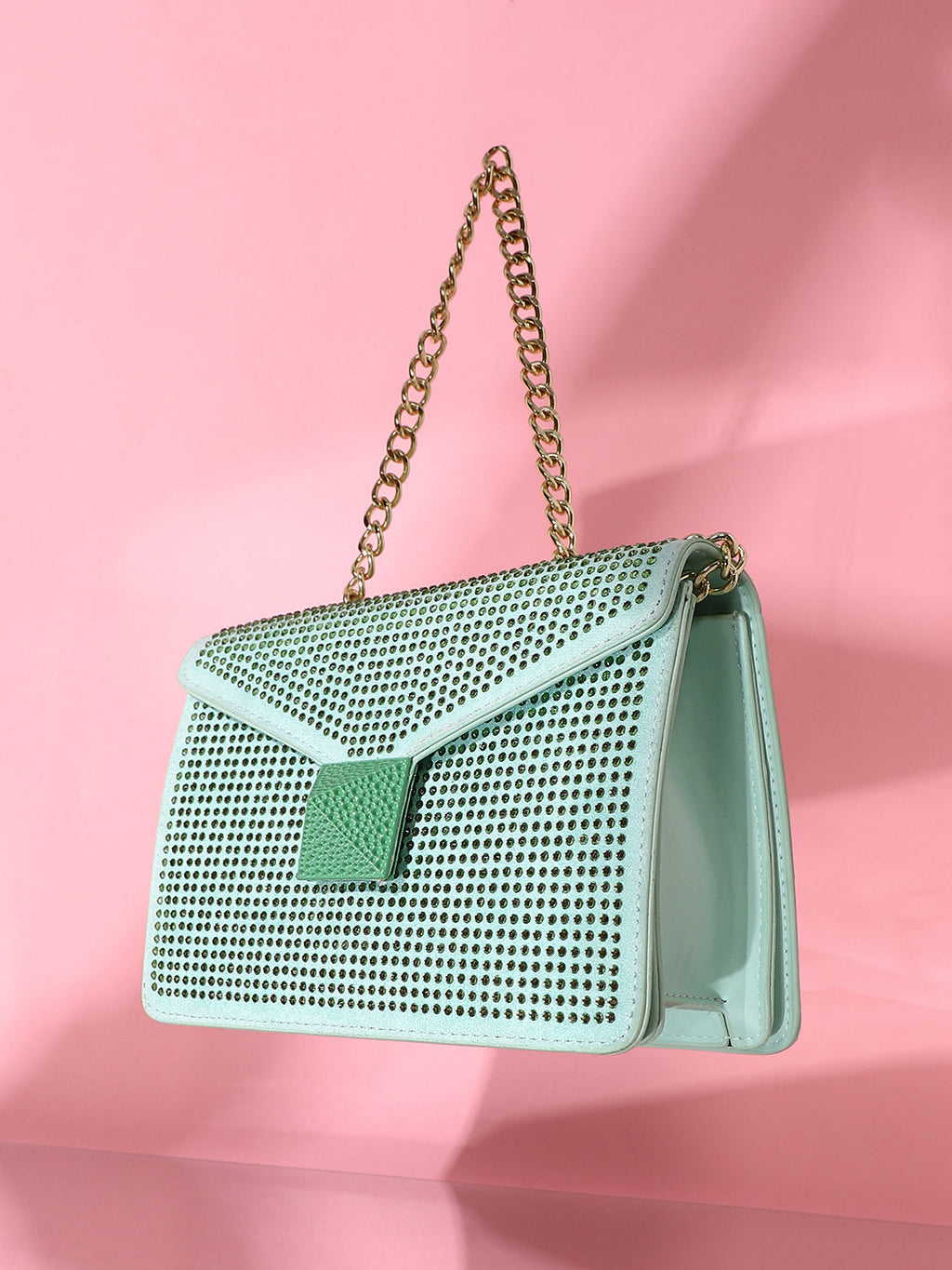 The Stud Sling Bag - Mint Green