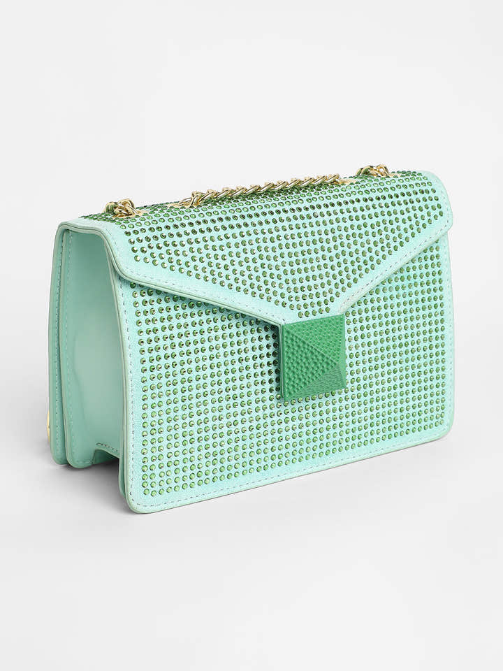 The Stud Sling Bag - Mint Green