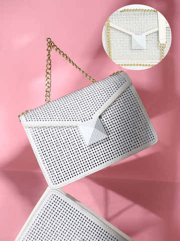 The Stud Sling Bag - Ivory White