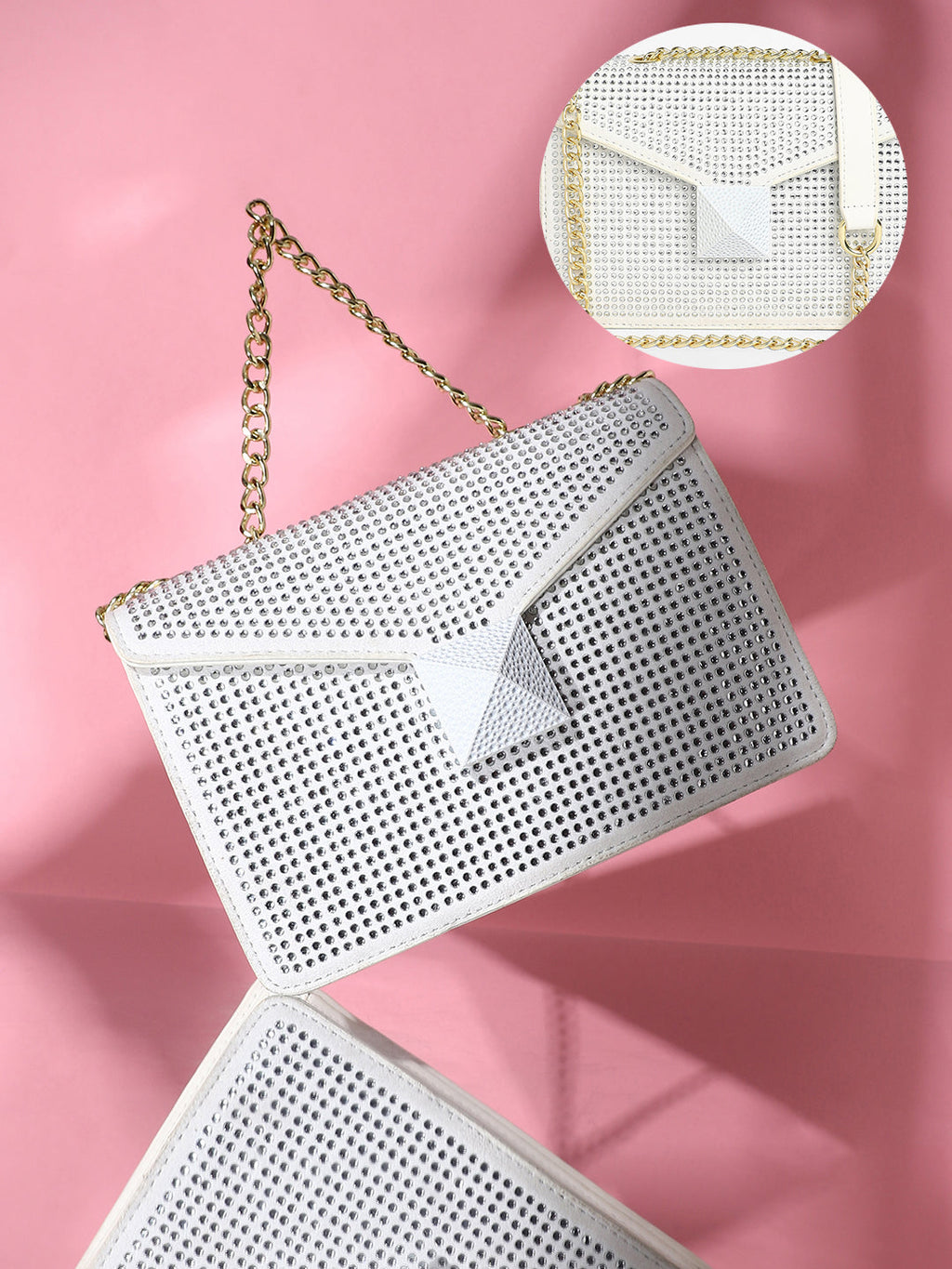 The Stud Sling Bag - Ivory White