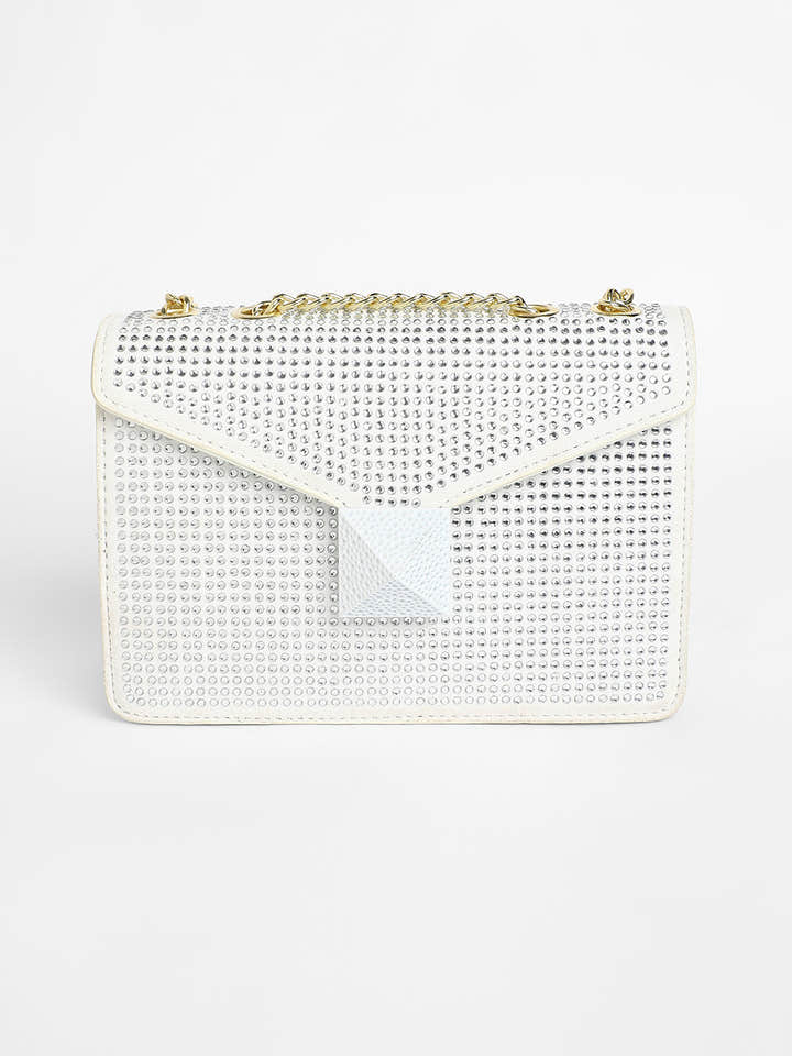 The Stud Sling Bag - Ivory White