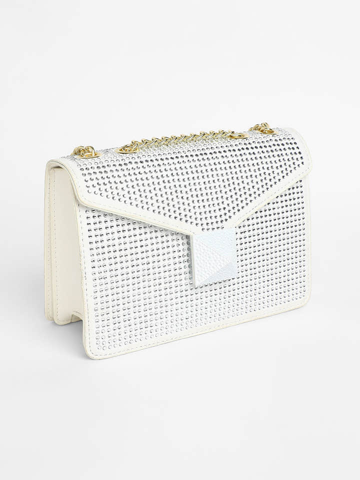 The Stud Sling Bag - Ivory White