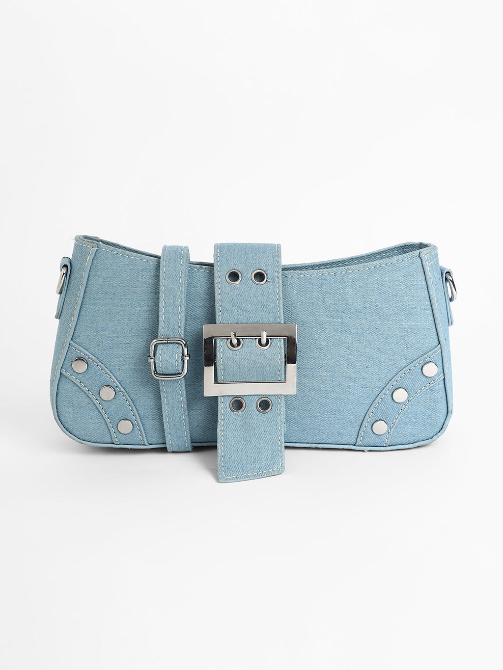 The Denim Shoulder Bag - Light Blue