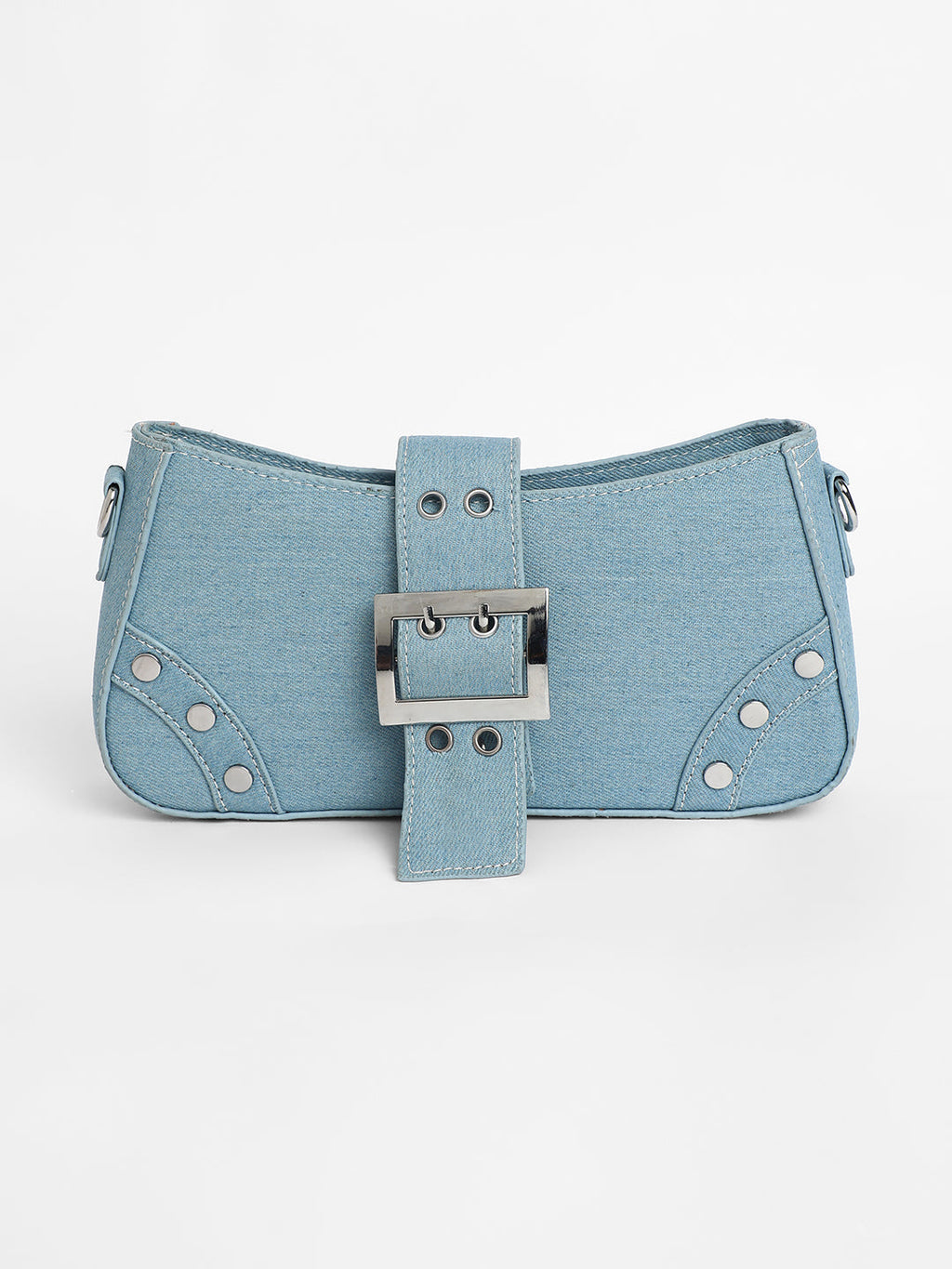 The Denim Shoulder Bag - Light Blue