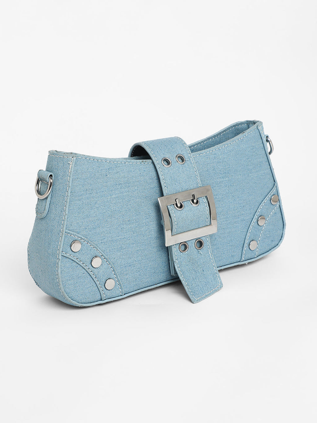 The Denim Shoulder Bag - Light Blue