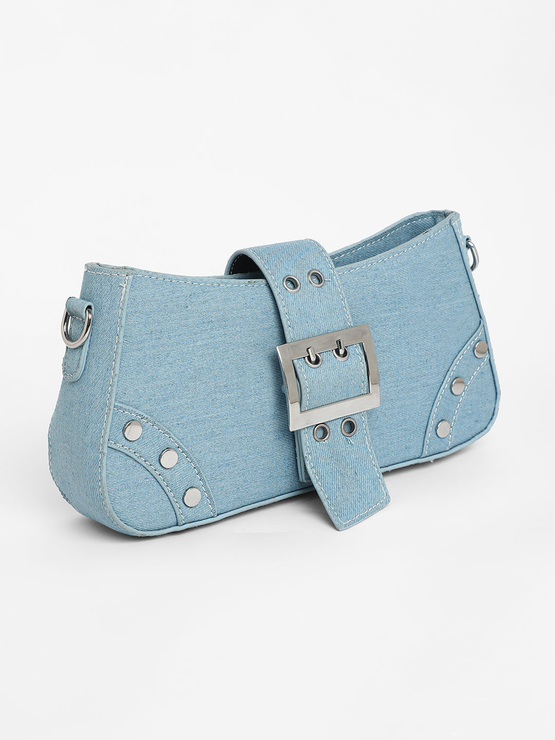 The Denim Shoulder Bag - Light Blue