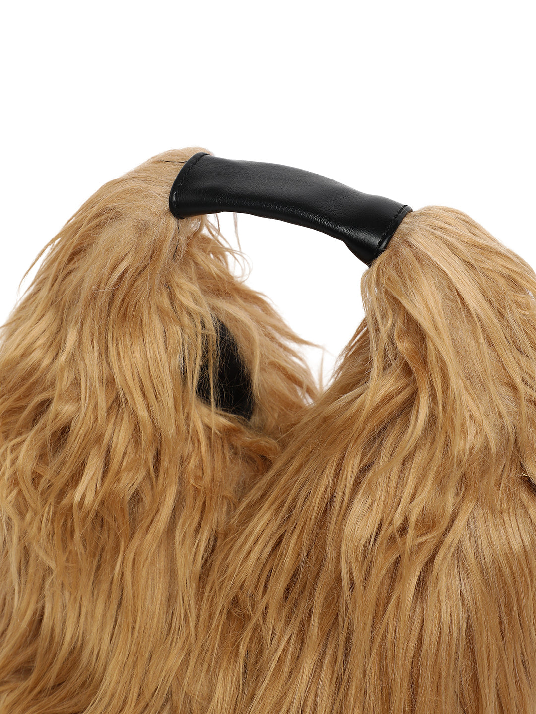 The Fur Hobo Bag - Beige