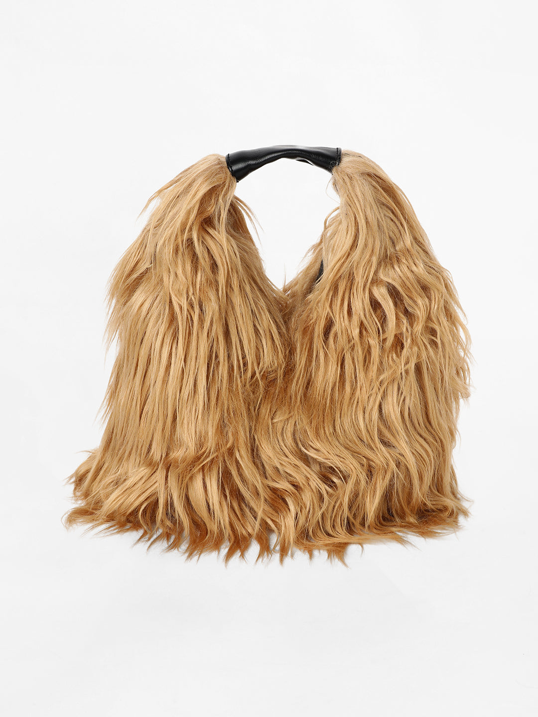 The Fur Hobo Bag - Beige