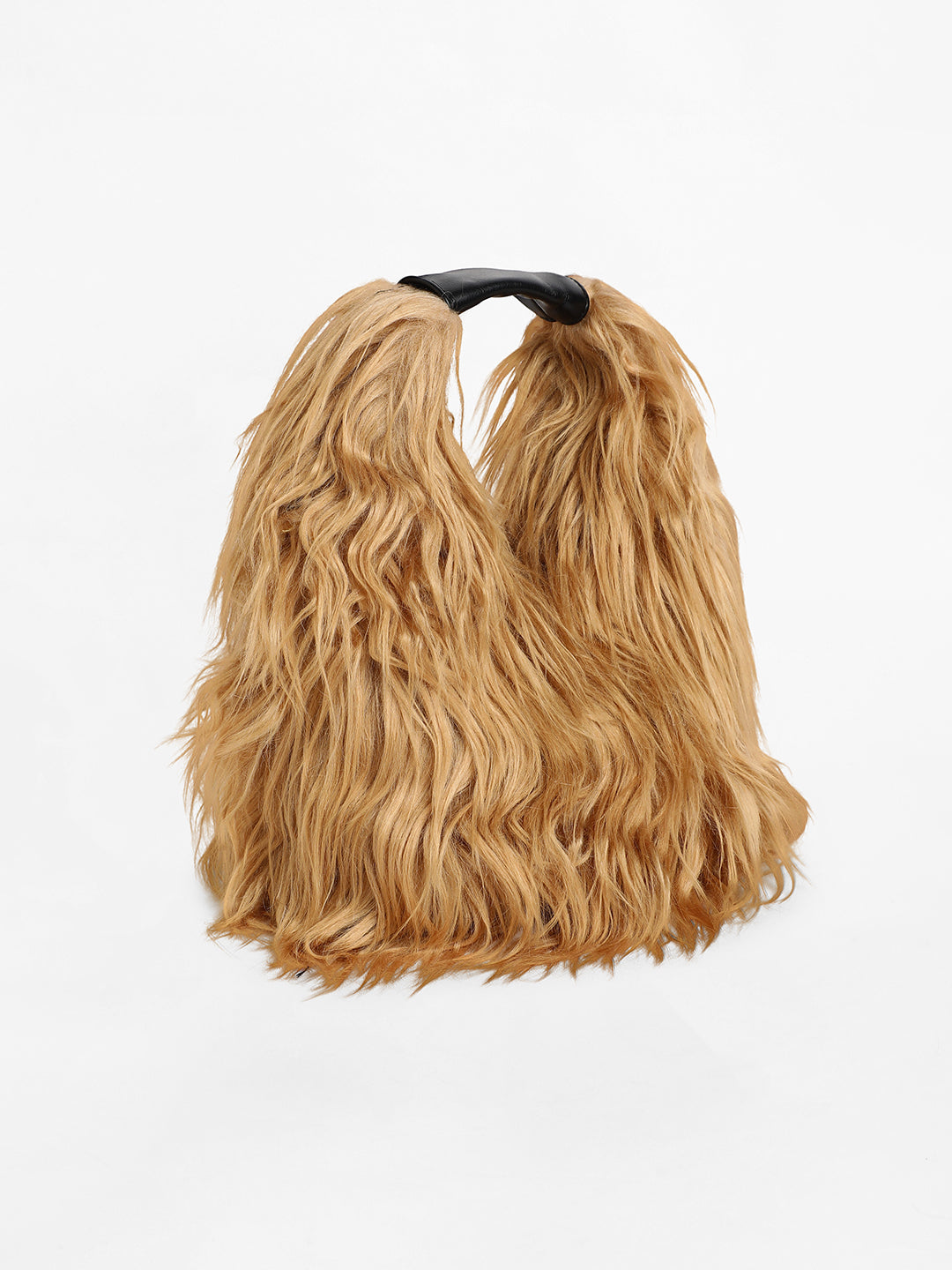 The Fur Hobo Bag - Beige