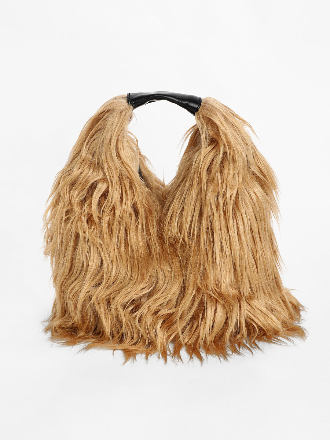 The Fur Hobo Bag - Beige